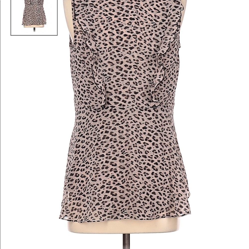 Cabi Leopard Print Flutter Sleeveless Blouse - image 3